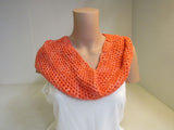 Handcrafted Cowl Coral Crocheted 50% Alpaca 50% Mulberry Silk Female Adult -- New