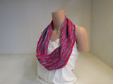 Handcrafted Cowl Gray Hot Pink 50% Alpaca 50% Mulberry Silk Female Adult -- New