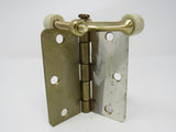 Standard Set Hinge Pin Door Stop And Door Hinge 3-1/2-in 3 Holes Rounded Corners -- Used