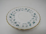 Royal Doulton Vintage Waverley 6 in Saucer Pattern H.4963 Green & Gray Flowers -- Used