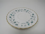 Royal Doulton Vintage Waverley 6 in Saucer Pattern H.4963 Green & Gray Flowers -- Used