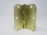 Standard Door Hinge 3-1/2-in 5/8-Radius 3 Holes Rounded Corners -- Used