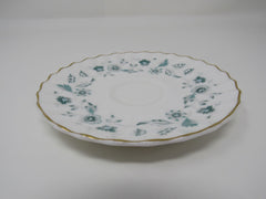 Royal Doulton Vintage Waverley 5 in Saucer Pattern H.4963 Green & Gray Flowers -- Used