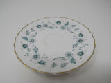 Royal Doulton Vintage Waverley 5 in Saucer Pattern H.4963 Green & Gray Flowers -- Used