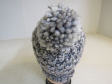 Handcrafted Beanie Hat Great Gray Owl Pom Pom 100% Merino Female Adult -- New