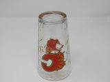 NHL Vintage Clear Textured Pint Glass Calgary Flames -- Used