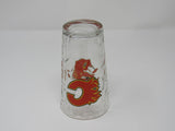 NHL Vintage Clear Textured Pint Glass Calgary Flames -- Used