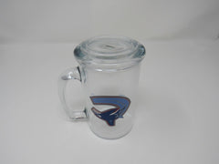 NHL Vintage Clear Beer Stein Mug Vancouver Canucks Glass -- Used