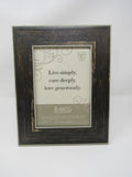 Elsa L INC Picture Frame Dark Brown 5x7 Photo Frame Rustic Wood Grain Look -- Used