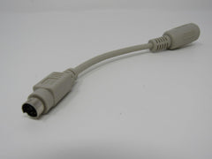 Standard PS2 Male Port to 5 Pin Female DIN AT Adapter Cable 4 Inches -- Used