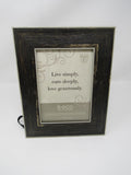 Elsa L INC Picture Frame Dark Brown 5x7 Photo Frame Rustic Wood Grain Look -- Used