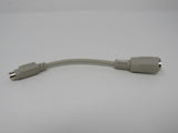 Standard PS2 Male Port to 5 Pin Female DIN AT Adapter Cable 4 Inches -- Used