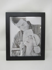 Malden International Designs Photo Frame Black 8x10 Painted Wood Finish 2077-80 -- Used