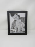 Malden International Designs Photo Frame Black 8x10 Painted Wood Finish 2077-80 -- Used