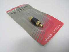 Radio Shack Phono Plug Coupler Gold Plated RCA Male to Male 274-873A -- New