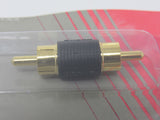 Radio Shack Phono Plug Coupler Gold Plated RCA Male to Male 274-873A -- New