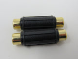 Standard Phono Plug Coupler RCA Female to Female Lot of 2 -- Used