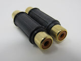 Standard Phono Plug Coupler RCA Female to Female Lot of 2 -- Used