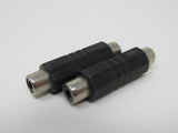 Standard Phono Plug Coupler RCA Female to Female Lot of 2 -- Used