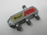 Regal 3 Way Splitter Coaxial Cable RG6 F Type Female GRS3DGH -- Used