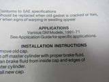Help Motormite Brake Master Cylinder Gasket 42077 -- New