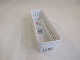Home Products Int Mini Storage Bin Lot of 3 White 805 Plastic -- Used