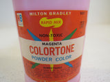 Milton Bradley Powder Color Colortone Magenta Partial Container 9307 Paint -- Used