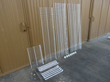 Lot of 6 White Wire Shelving with Brackets