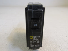 Square D Circuit Breaker 20 AMP Single Pole 120/240 V AD-8579 -- Used