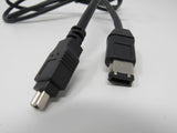 Standard Firewire Type 1 Plug to Type 2 Plug Cable 9.5 ft -- Used