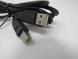 Standard USB A Plug to USB B Plug Cable 5.5 ft Male -- Used