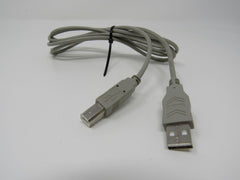 Standard USB A Plug to USB B Plug Cable Light Gray 5.5 ft Male -- New