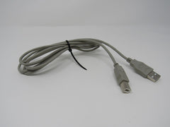 Standard USB A Plug to USB B Plug Cable Light Gray 5.5 ft Male -- New