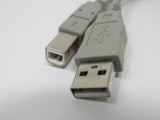 Standard USB A Plug to USB B Plug Cable Light Gray 5.5 ft Male -- New