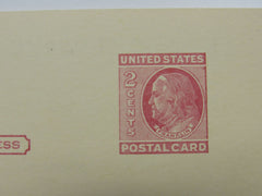 USPS Scott UX38 2c Red On Buff Benjamin Franklin Used G (Good) Postal Card -- Used