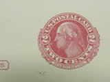 USPS Scott UY13m 2c Carmine Rose On Buff George Washington Postal Reply Card -- Used