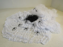 Oeago Halloween Decorations Outdoor 970-sqft Stretch Spider Cobwebs -- New