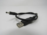 Standard USB A Plug to Power Jack Adapter Cable 1 ft Male -- Used