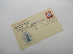 USPS Scott UX45 4c Red Statue of Liberty First Day of Issue G (Good) Postal Card -- Used