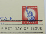 USPS Scott UX45 4c Red Statue of Liberty First Day of Issue G (Good) Postal Card -- Used