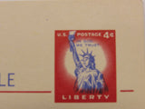 USPS Scott UX45 4c Red Statue of Liberty G (Good) Postal Card -- Used