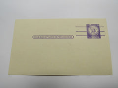 USPS Scott UX46d 3c Violet Statue of Liberty G (Good) Postal Card Preprinted -- Used