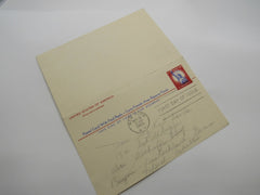 USPS Scott UY16 4c Red Statue of Liberty First Day of Issue Postal Reply Card -- Used