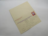 USPS Scott UY16 4c Red Statue of Liberty First Day of Issue Postal Reply Card -- Used