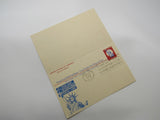 USPS Scott UY16 4c Red First Day of Issue Statue of Liberty Postal Reply Card -- Used