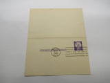 USPS Scott UY17 3c Statue of Liberty Violet First Day of Issue Postal Reply Card -- Used