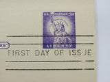 USPS Scott UY17 3c Statue of Liberty Violet First Day of Issue Postal Reply Card -- Used