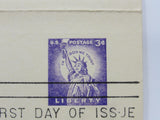 USPS Scott UY17 3c Statue of Liberty Violet First Day of Issue Postal Reply Card -- Used