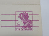 USPS Scott UY18 4c Abraham Lincoln Carmine Rose First Day Of Issue -- Used