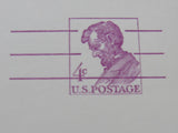 USPS Scott UY18 4c Carmine Rose Abraham Lincoln Postal Reply Card -- Used